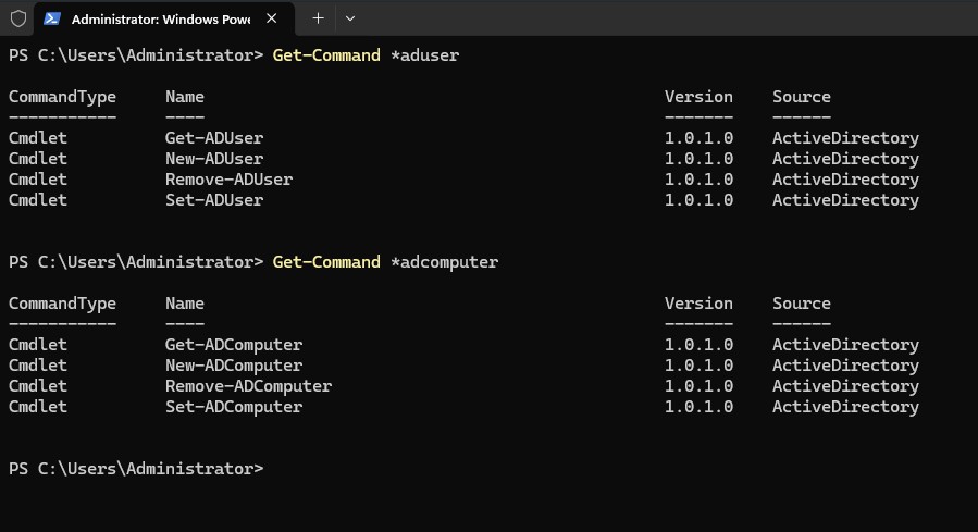 AD Get-Command