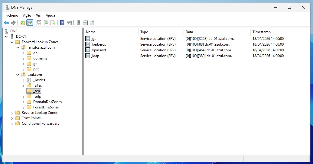 Registos SRV do DNS